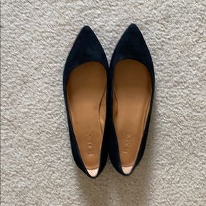 Black Suede Flats JCrew